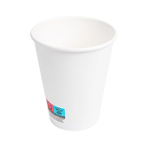 Vasos de papel Blancos Ø 90mm 360ml con tapa pp (1000 uds)