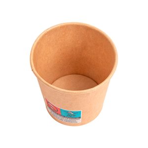 Vasos de papel marrones Ø 60mm 120ml con tapa pp (1000 uds)
