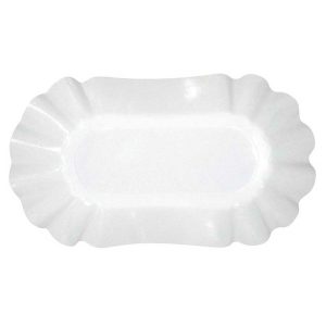 Barqueta Rectangular de Cartón Blanco 11x19x3,2 cm (1000 uds)