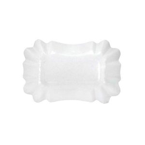 Barqueta Rectangular de Cartón Blanco 9x14x3 cm (2000 uds)