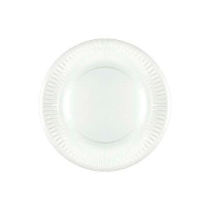 Plato redondo de cartón blanco de Ø23 cm (1000 uds)