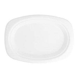 Bandeja ovalada de pulpa de 23,5×16,5 cm (300 uds)