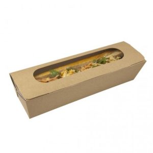 Caja bocadillo con ventana 274/254 x 80/60 x 62 mm