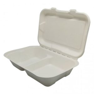 Envases de fibra de caña de azúcar Hamburguesa/Snack 251 x 166mm