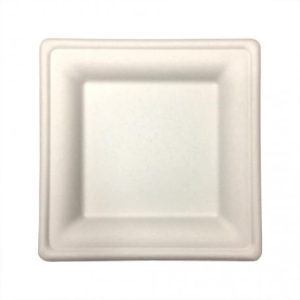 Platos de caña de azúcar cuadrado