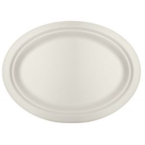 Platos de fibra de caña de azúcar Ovalados 263 x 199 x 20mm