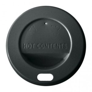 Tapas PET negro para vasos de café