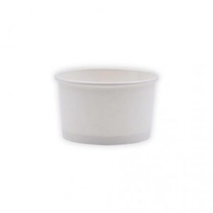 Tarrinas de papel blanco para helados