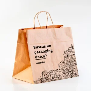 Bolsas personalizada con asa 32+21×33 cm