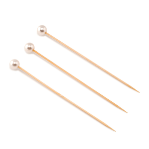 Picks de bambú con forma de Perla