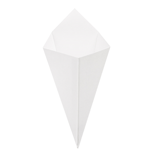 Cucuruchos de patatas fritas cartón blanco «THEPACK»