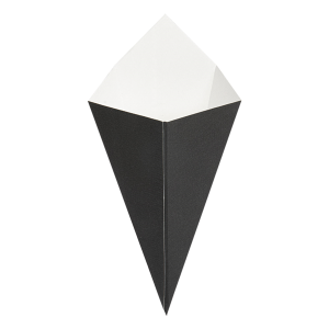 Cucuruchos de patatas fritas cartón negro «THEPACK»