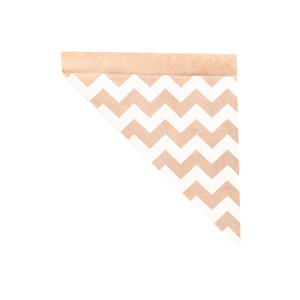 Papelina de punta antigrasa kraft/blanco «ZIG-ZAG»
