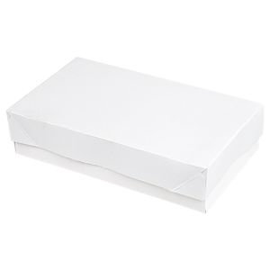 Bandeja con tapa cartón blanco THEPACK