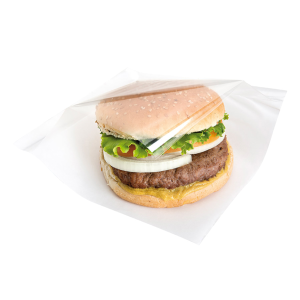 Bolsas papel abiertas para hamburguesa y fritos