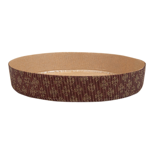 Moldes de cocción redondos de cartón marrón