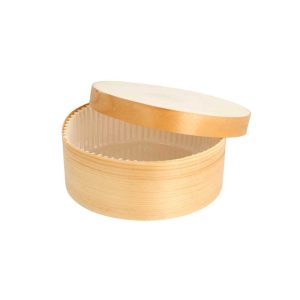 Mini cajas cilíndricas con tapa de madera