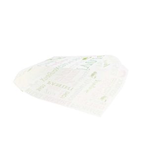 Papel antigrasa abierto 2 lados blanco/verde «PAROLE»