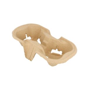 Portavasos de cartón para café color natural