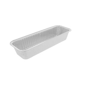 Recipientes rectangulares de aluminio plum cake