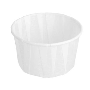 Tarrinas de papel antigrasa plisado blanco