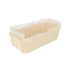 Barquillas de madera con moldes siliconados