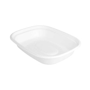 Bandejas rectangulares bagazo blanco BIONIC