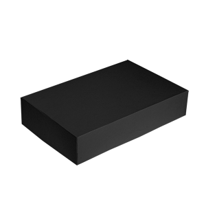 Cajas planas para catering cartón negro «THEPACK»