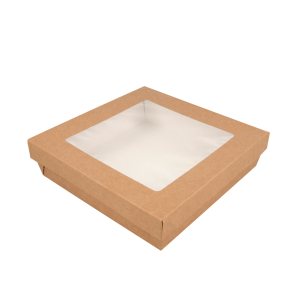 Cajas de cartón kraft con tapa y ventana