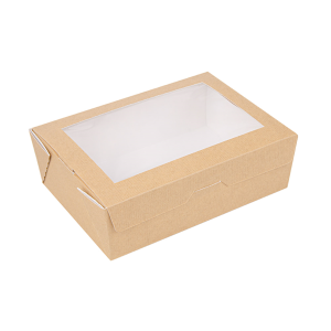 Caja americana kraft con ventana «THEPACK»