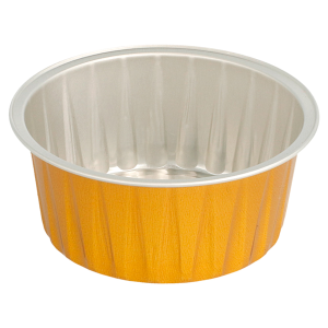 Recipiente de aluminio oro para pastelería
