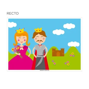 Mantelines colorear «castillo» 100 g/m2 31×43 cm cuatricromía celulosa