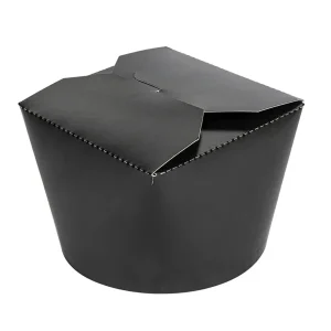 Envases para ensaladas 1000 ml 305 + 18 pe g/m2 ø12,3×8,5 cm negro cartoncillo