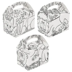 Cajas menu infantil para colorear 320 g/m2 17x16x10 cm blanco cartoncillo