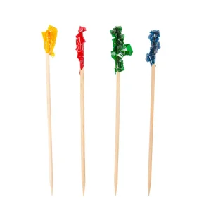 Picks de colores 6,5 (h) cm surtido madera