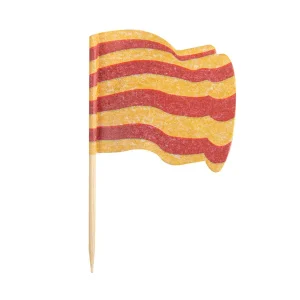 Banderitas «catalunya» 4×3/6,5 cm surtido madera