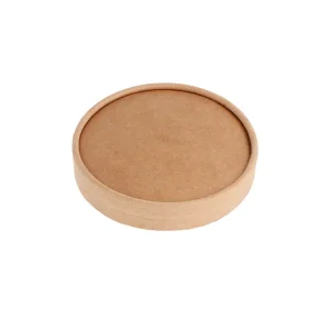 Tapas tarrinas helados 180 ml 280 + 18 pe g/m2 ø8,7 cm marrón cartoncillo