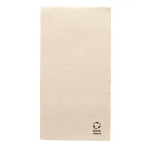 Servilletas ecolabel p. 1/8 ‘double point’ 19 g/m2 40×40 cm natural tissue reciclado