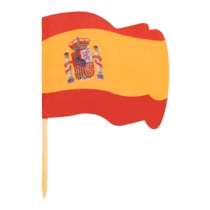 Banderitas «españa» 4×3/6,5 cm surtido madera