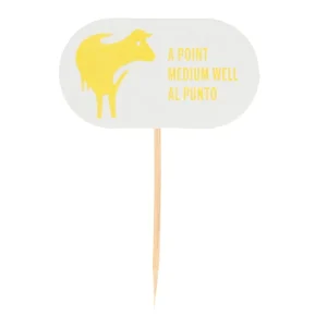 Steak marker «al punto» 8 cm blanco madera