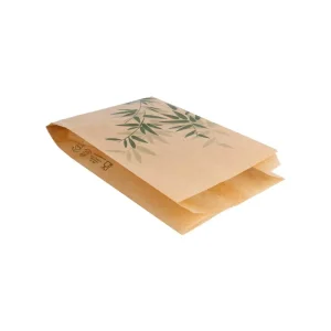 Bolsas hamburguesas ‘feel green’ 34 g/m2 14+7×22 cm natural perg. antigrasas