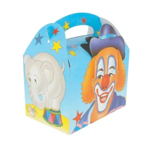 Cajas menu infantil «circo» 320 g/m2 17x16x10 cm cuatricromía cartoncillo