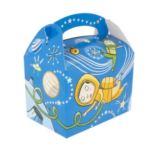 Cajas menu infantil «espacio» 320 g/m2 17x16x10 cm cuatricromía cartoncillo