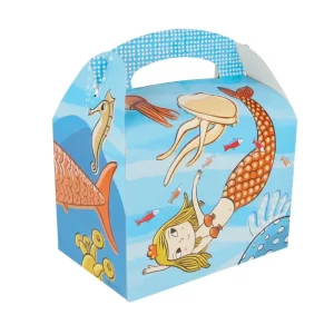 Cajas menu infantil «fondo del mar» 320 g/m2 17x16x10 cm cuatricromía cartoncillo
