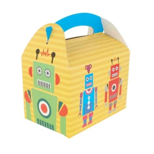 Cajas menu infantil «robot» 320 g/m2 17x16x10 cm cuatricromía cartoncillo