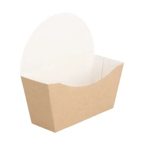 Cajetillas bagel scoop ‘thepack’ 220 g/m2 12×4,5×12 cm marrón cartón ondulado nano-micro