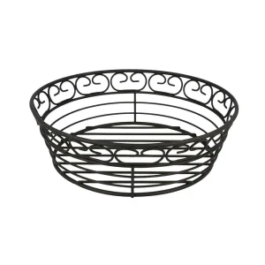 Cestas redondas ø 20,3×6,3 cm negro acero
