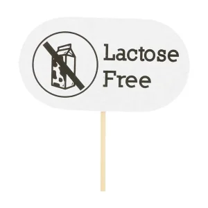 Marcadores «lactose free» 8 cm blanco madera