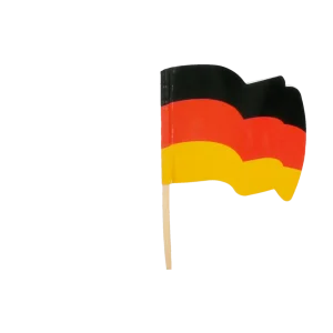 Banderitas «alemania» 4×3/6,5 cm surtido madera