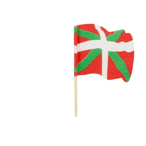 Banderitas «euskadi» 4×3/6,5 cm surtido madera